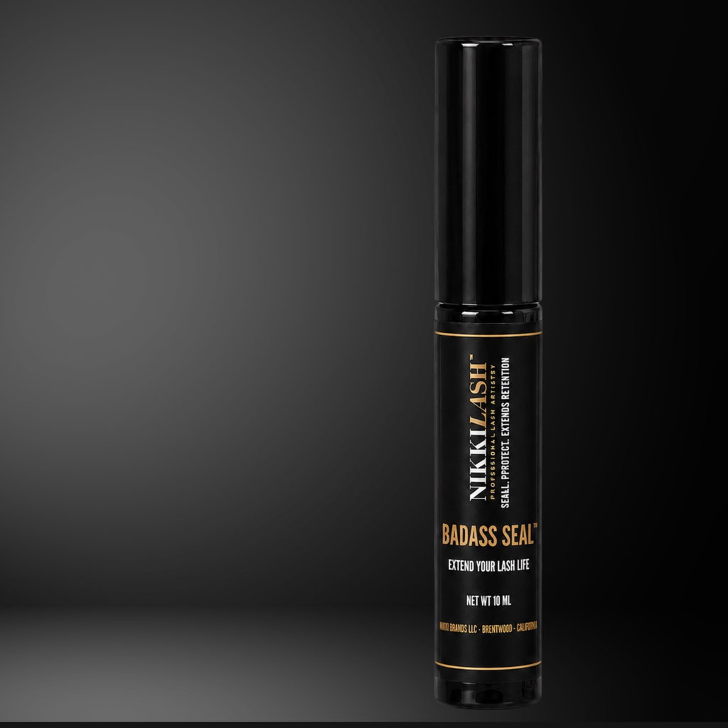 BADASS SEAL Black professional lash extension sealer by NikkiLash