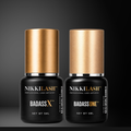 Two professional lash adhesives for different working speeds, room conditions, and placement styles.
