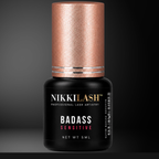 NikkiLash BADASS SENSITIVE 5ml professional low-fume lash adhesive for sensitive clients