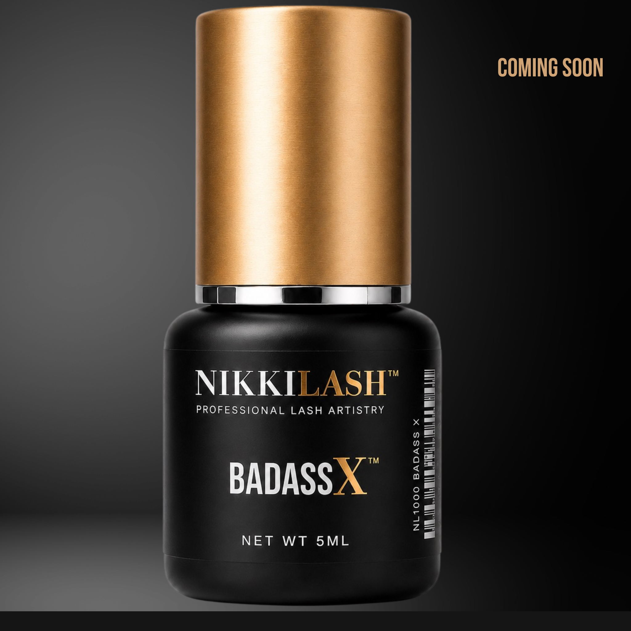 NikkiLash BADASS X front pouch for ultra-fast 0.5–1 sec high-retention lash adhesive