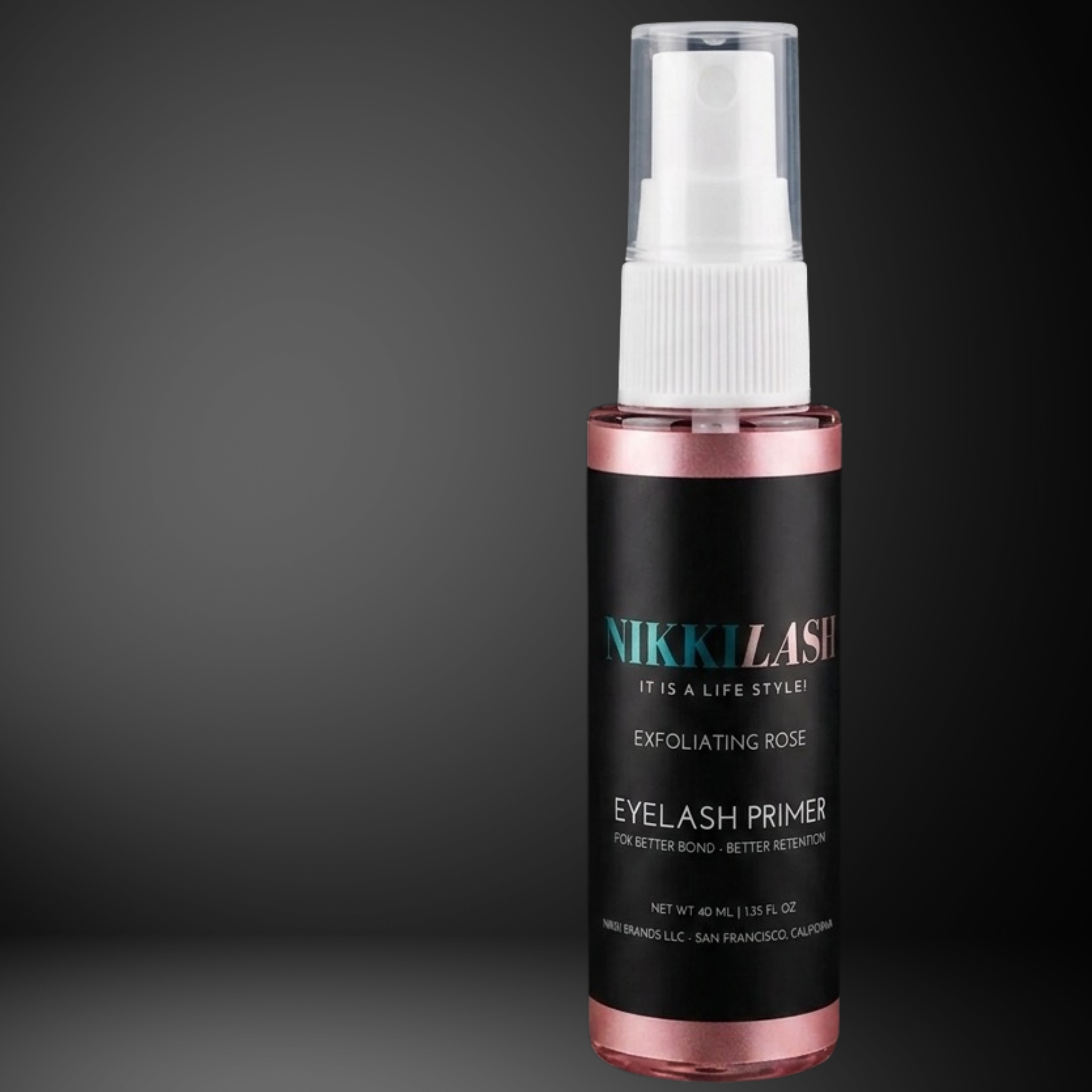 NikkiLash Rose 40ml eyelash extension primer for certified lash artists