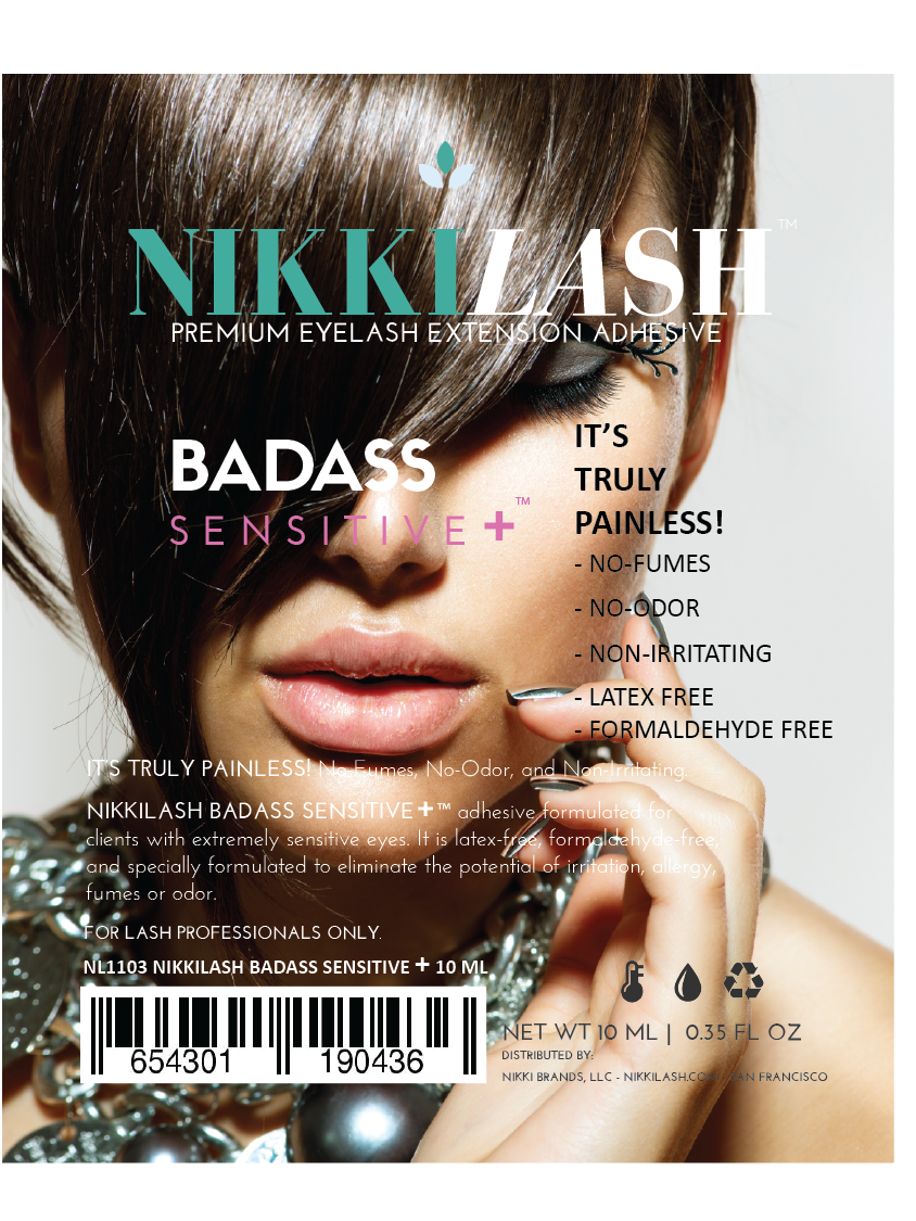 NIKKILASH BADASS SENSITIVE+™ Adhesive — Gentle Lash Glue for Sensitive Clients