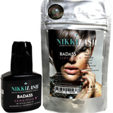 NIKKILASH BADASS SENSITIVE+ Eyelash Extension Adhesive Glue Has No-Fume No-Odor and Non-Irritating