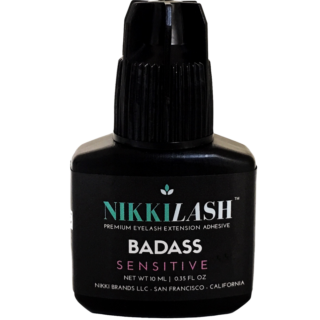 NIKKILASH BADASS SENSITIVE Eyelash Extension Adhesive Has Low-Fume, Low-Odor and Low-Irritating Glue
